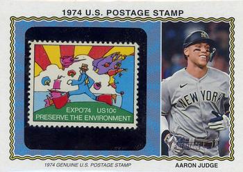 2023 Topps Heritage - 1974 U.S. Postage Stamp Relics #74PS-AJ Aaron Judge Front