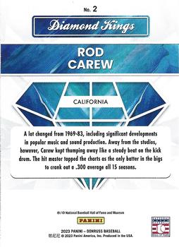 2023 Donruss - Holo Blue #2 Rod Carew Back