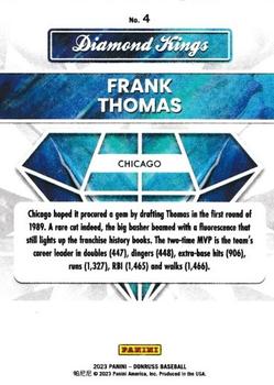 2023 Donruss - Holo Blue #4 Frank Thomas Back
