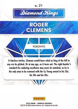 2023 Donruss - Holo Blue #21 Roger Clemens Back