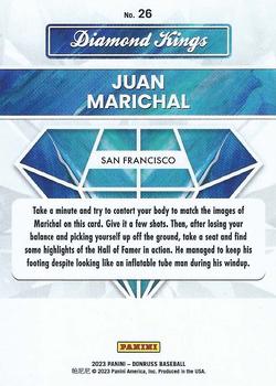 2023 Donruss - Holo Blue #26 Juan Marichal Back