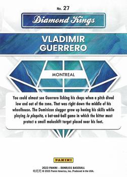 2023 Donruss - Holo Blue #27 Vladimir Guerrero Back