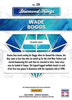 2023 Donruss - Holo Blue #28 Wade Boggs Back