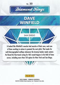 2023 Donruss - Holo Blue #30 Dave Winfield Back