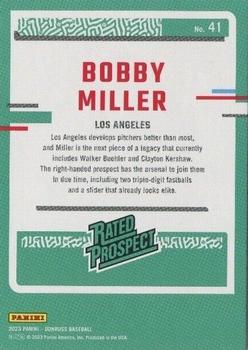 2023 Donruss - Holo Blue #41 Bobby Miller Back