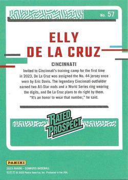 2023 Donruss - Holo Blue #57 Elly De La Cruz Back