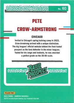 2023 Donruss - Holo Blue #60 Pete Crow-Armstrong Back