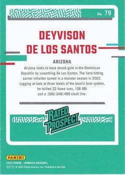 2023 Donruss - Holo Blue #79 Deyvison De Los Santos Back