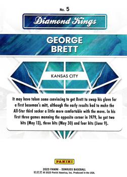 2023 Donruss - Holo Carolina Blue #5 George Brett Back