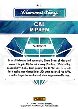 2023 Donruss - Holo Carolina Blue #8 Cal Ripken Back