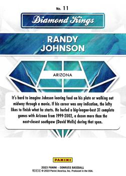 2023 Donruss - Holo Carolina Blue #11 Randy Johnson Back