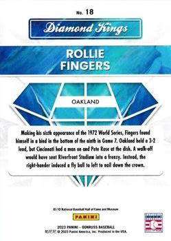 2023 Donruss - Holo Carolina Blue #18 Rollie Fingers Back