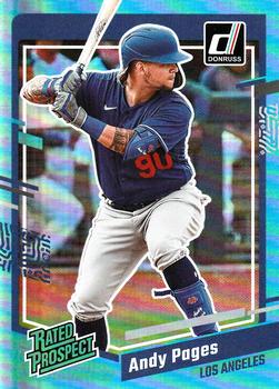 2023 Donruss - Holo Carolina Blue #38 Andy Pages Front