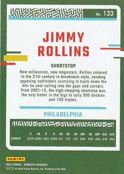 2023 Donruss - Holo Carolina Blue #133 Jimmy Rollins Back