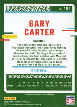 2023 Donruss - Holo Carolina Blue #191 Gary Carter Back