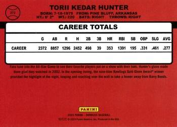 2023 Donruss - Holo Carolina Blue #272 Torii Hunter Back