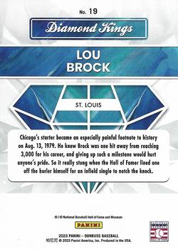 2023 Donruss - Holo Orange #19 Lou Brock Back