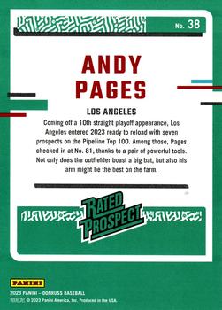 2023 Donruss - Holo Orange #38 Andy Pages Back