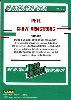 2023 Donruss - Holo Orange #60 Pete Crow-Armstrong Back