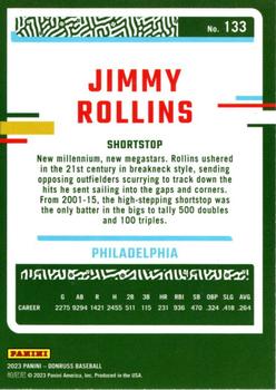 2023 Donruss - Holo Orange #133 Jimmy Rollins Back