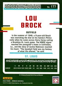 2023 Donruss - Holo Orange #177 Lou Brock Back