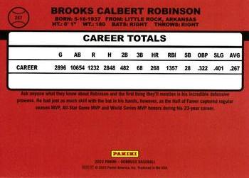 2023 Donruss - Holo Orange #257 Brooks Robinson Back