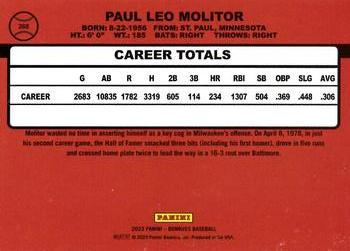 2023 Donruss - Holo Orange #268 Paul Molitor Back