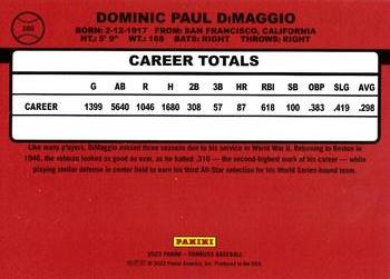 2023 Donruss - Holo Orange #280 Dom DiMaggio Back