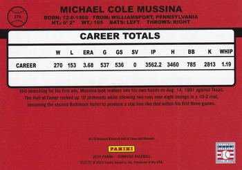 2023 Donruss - Holo Pink #274 Mike Mussina Back
