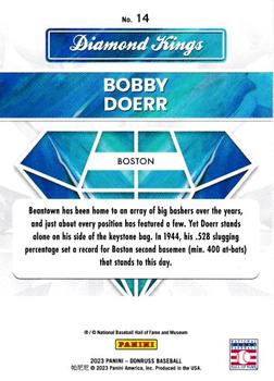 2023 Donruss - Holo Purple #14 Bobby Doerr Back