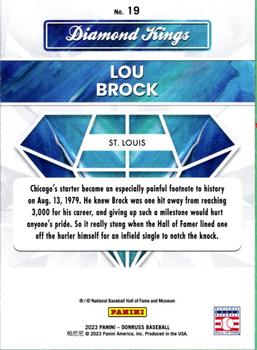 2023 Donruss - Holo Purple #19 Lou Brock Back