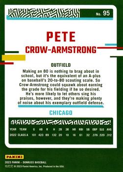 2023 Donruss - Holo Purple #95 Pete Crow-Armstrong Back
