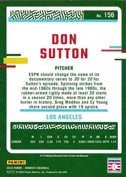 2023 Donruss - Independence Day #156 Don Sutton Back