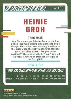 2023 Donruss - Independence Day #169 Heinie Groh Back