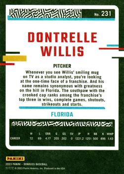 2023 Donruss - Independence Day #231 Dontrelle Willis Back