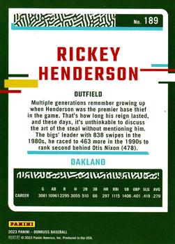 2023 Donruss - Liberty #189 Rickey Henderson Back