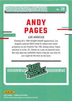 2023 Donruss - Yellow #38 Andy Pages Back