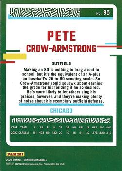 2023 Donruss - Yellow #95 Pete Crow-Armstrong Back