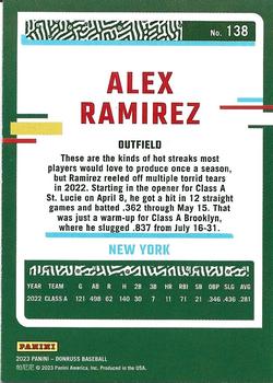 2023 Donruss - Yellow #138 Alex Ramirez Back