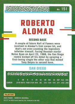 2023 Donruss - Yellow #151 Roberto Alomar Back