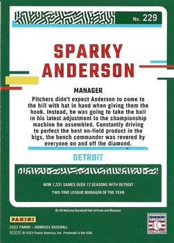 2023 Donruss - Yellow #229 Sparky Anderson Back