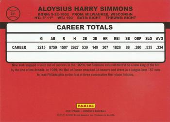 2023 Donruss - Yellow #281 Al Simmons Back