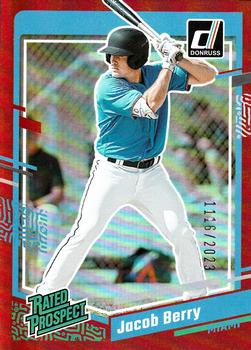2023 Donruss - Holo Red #52 Jacob Berry Front