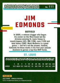 2023 Donruss - Holo Red #111 Jim Edmonds Back
