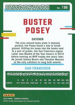 2023 Donruss - Holo Red #196 Buster Posey Back