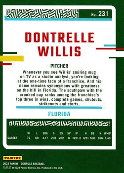 2023 Donruss - Holo Red #231 Dontrelle Willis Back