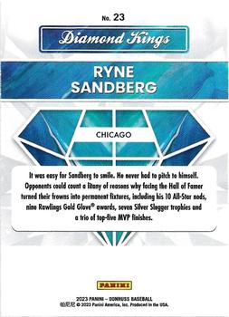 2023 Donruss - Career Stat Line #23 Ryne Sandberg Back