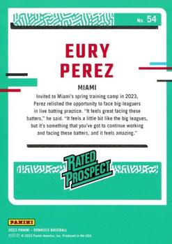 2023 Donruss - Career Stat Line #54 Eury Perez Back
