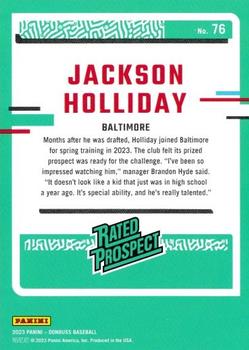 2023 Donruss - Career Stat Line #76 Jackson Holliday Back