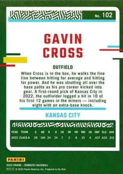 2023 Donruss - Career Stat Line #102 Gavin Cross Back